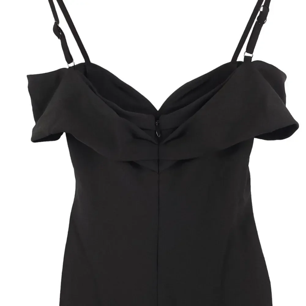 Nookie Revolve Phoenix Midi Dress Black Off The Shoulder Fitted Bodycon - Picture 8 of 11